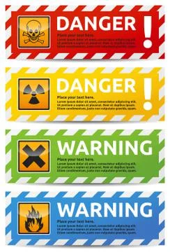Danger warning banner Stock Illustration