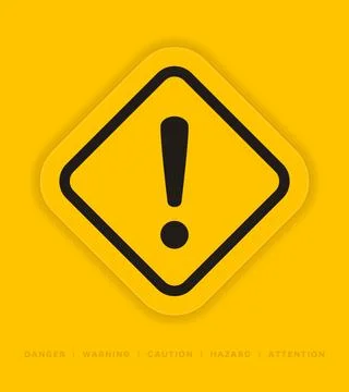 Danger, Warning, Caution. Hazard Sign, Symbol  and  Icon Stock Illustration