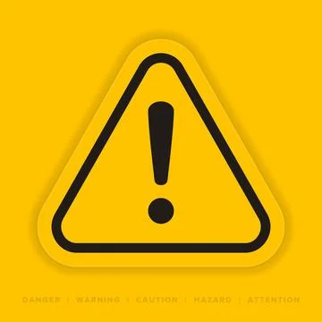 Danger, Warning, Caution. Hazard Sign, Symbol  and  Icon Stock Illustration