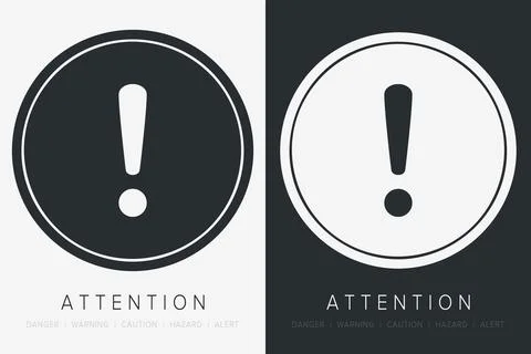 Danger, Warning, Caution. Hazard Sign, Symbol  and  Icon Stock Illustration