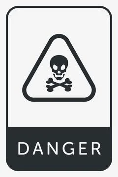 Danger, Warning, Caution. Hazard Sign, Symbol  and  Icon Stock Illustration