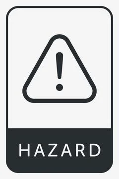 Danger, Warning, Caution. Hazard Sign, Symbol  and  Icon Stock Illustration