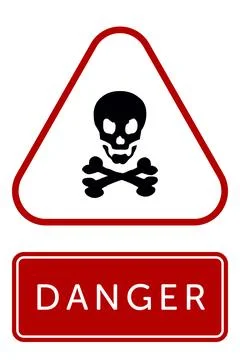 Danger, Warning, Caution. Hazard Sign, Symbol  and  Icon Stock Illustration