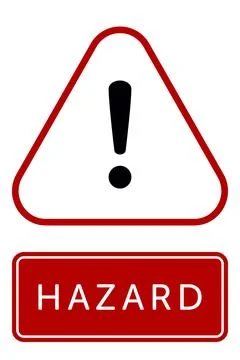 Danger, Warning, Caution. Hazard Sign, Symbol  and  Icon Stock Illustration
