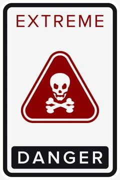 Danger, Warning, Caution. Hazard Sign, Symbol  and  Icon Stock Illustration