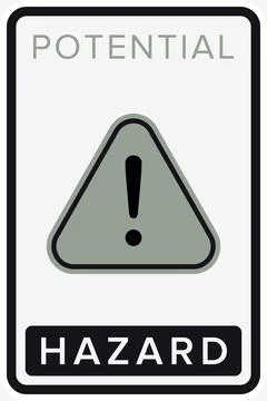 Danger, Warning, Caution. Hazard Sign, Symbol  and  Icon Stock Illustration
