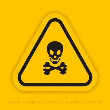 Danger, Warning, Caution. Hazard Sign, Symbol  and  Icon Stock Illustration