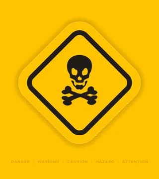 Danger, Warning, Caution. Hazard Sign, Symbol  and  Icon Stock Illustration