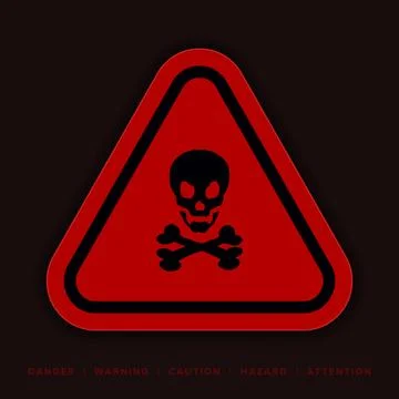 Danger, Warning, Caution. Hazard Sign, Symbol  and  Icon Stock Illustration