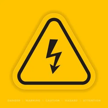 Danger, Warning, Caution. Hazard Sign, Symbol  and  Icon Stock Illustration