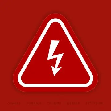 Danger, Warning, Caution. Hazard Sign, Symbol  and  Icon Stock Illustration