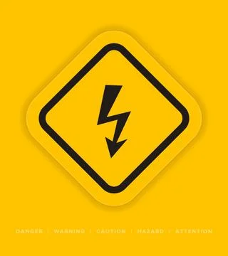 Danger, Warning, Caution. Hazard Sign, Symbol  and  Icon Stock Illustration