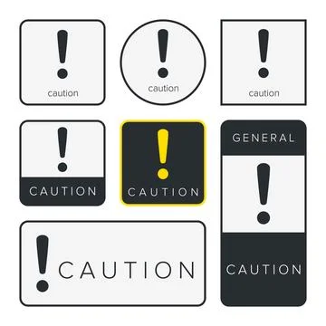 Danger, Warning, Caution. Hazard Sign, Symbol  and  Icon Stock Illustration