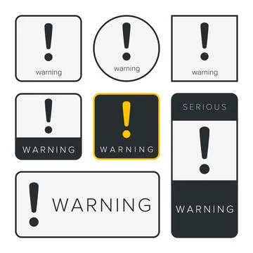 Danger, Warning, Caution. Hazard Sign, Symbol  and  Icon Illustrazione stock