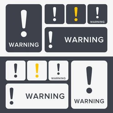 Danger, Warning, Caution. Hazard Sign, Symbol  and  Icon Stock Illustration