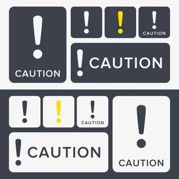 Danger, Warning, Caution. Hazard Sign, Symbol  and  Icon Stock Illustration