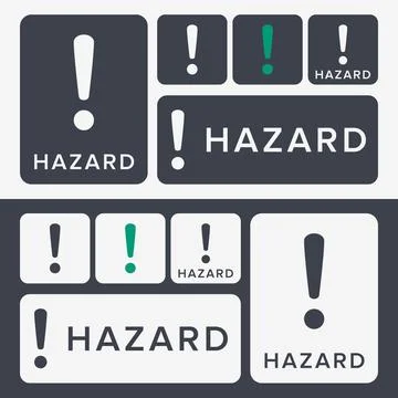 Danger, Warning, Caution. Hazard Sign, Symbol  and  Icon Stock Illustration