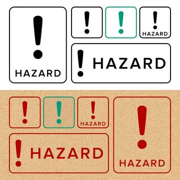 Danger, Warning, Caution. Hazard Sign, Symbol  and  Icon Stock Illustration