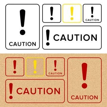 Danger, Warning, Caution. Hazard Sign, Symbol  and  Icon Illustrazione stock