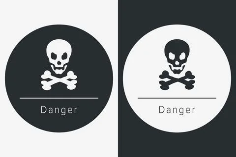 Danger, Warning, Caution. Hazard Sign, Symbol  and  Icon Stock Illustration
