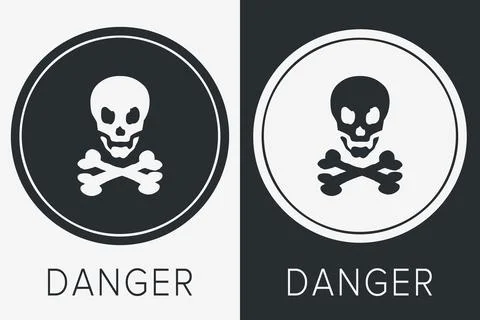Danger, Warning, Caution. Hazard Sign, Symbol  and  Icon Illustrazione stock