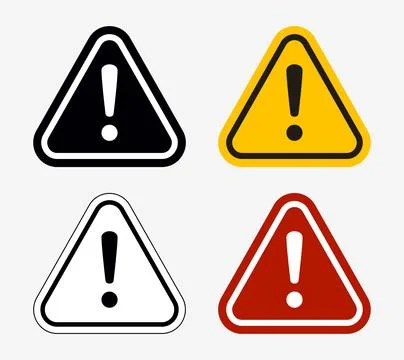Danger, Warning, Caution. Hazard Sign, Symbol  and  Icon Stock Illustration
