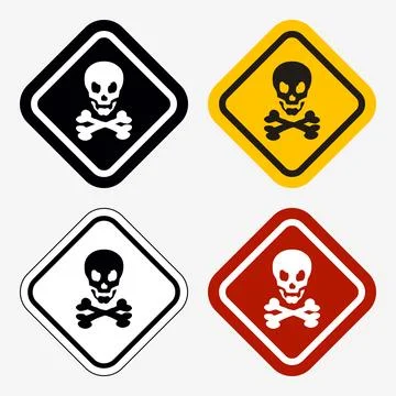 Danger, Warning, Caution. Hazard Sign, Symbol  and  Icon Stock Illustration