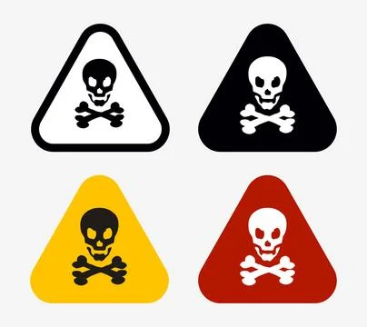 Danger, Warning, Caution. Hazard Sign, Symbol  and  Icon Stock Illustration