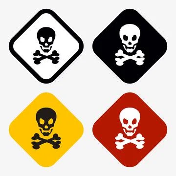 Danger, Warning, Caution. Hazard Sign, Symbol  and  Icon Stock Illustration