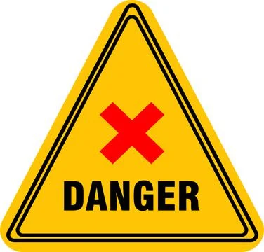 Danger warning sign Stock Illustration