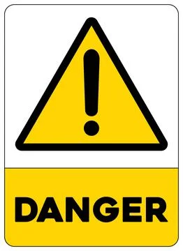 Danger warning sign Stock Illustration