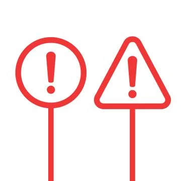 Danger warning sign vector icon. Alert icon Stock Illustration