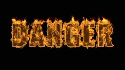 Danger Word Fire Stock Footage 135832151