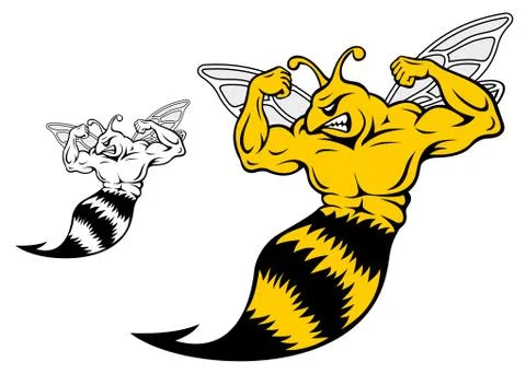 Danger yellow jacket Stock Illustration