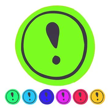 Danger yellow warning sign vector cartoon graphic Stock Illustration