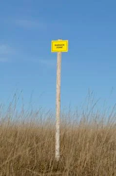 Danger Zone Sign Stock Photos