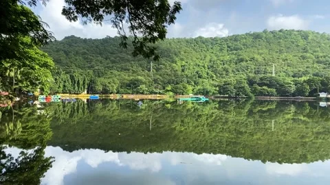 Danger zone warning by the lake Stock Footage 135752980