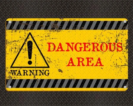 DANGEROUS AREA Stock Illustration