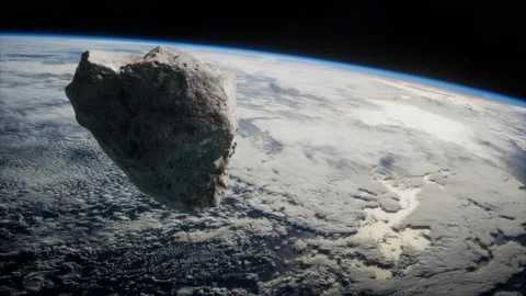 Dangerous asteroid approaching planet Earth Vídeos de archivo 126480883