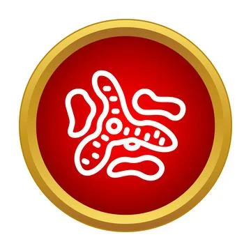 Dangerous bacteria cell causing infection in human body Illustrazione stock