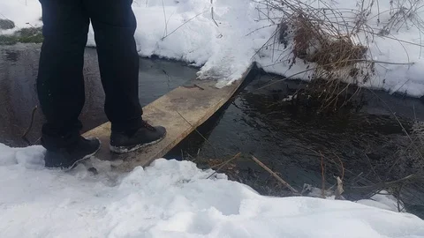 Dangerous bridge Stock Footage 106367940