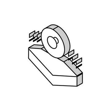 Dangerous bug on soil isometric icon vector illustration Illustrazione stock