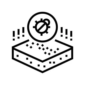 Dangerous bug on soil line icon vector illustration 스톡 일러스트