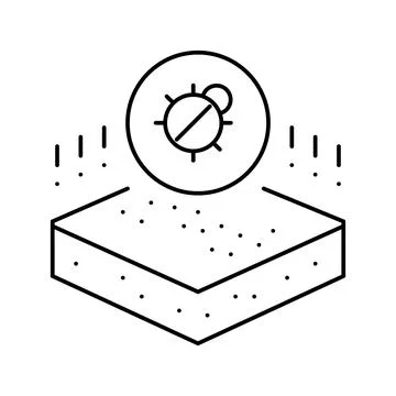 Dangerous bug on soil line icon vector illustration 스톡 일러스트