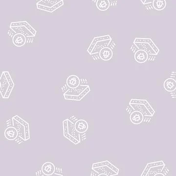 Dangerous bug on soil line seamless pattern Stock Illustration