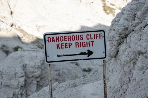 Dangerous Cliffs Sign Foto stock