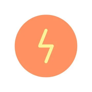 Dangerous current flat color ui icon Stock Illustration