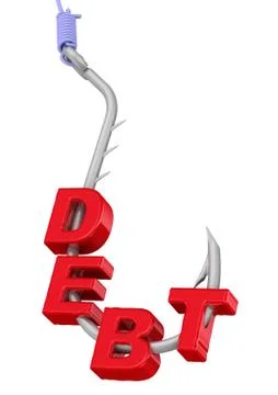 Dangerous debt. The concept 库存插图