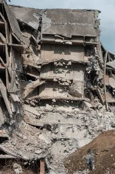 Dangerous destroyed building Stock Photos