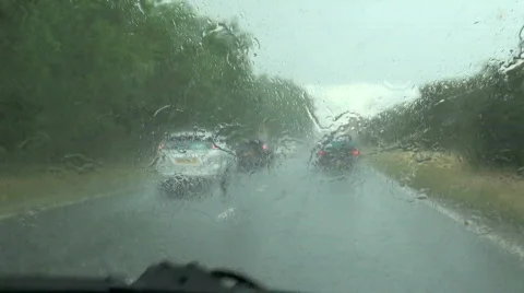 Dangerous Driving Conditions Stock Footage